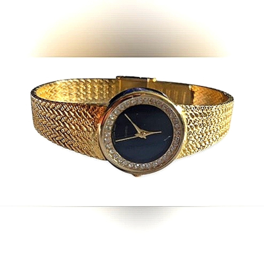 Elegant Vintage Women's Gold and Diamond Costume Watch